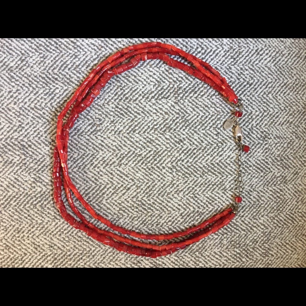Genuine southwest coral necklace